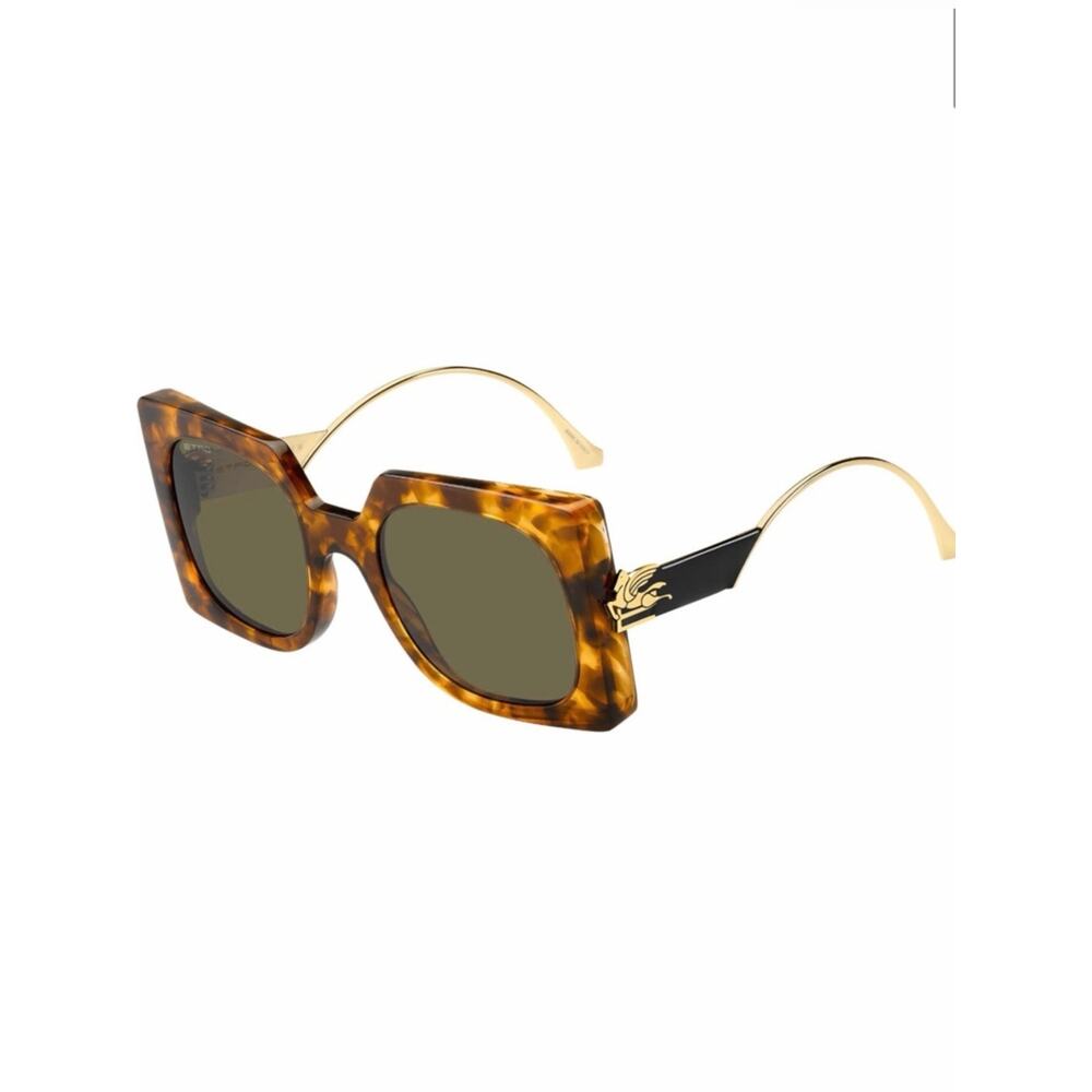 New! Etro ETRO0026/S EPZQT Elegant Havana Square Sunglasses, Authentic